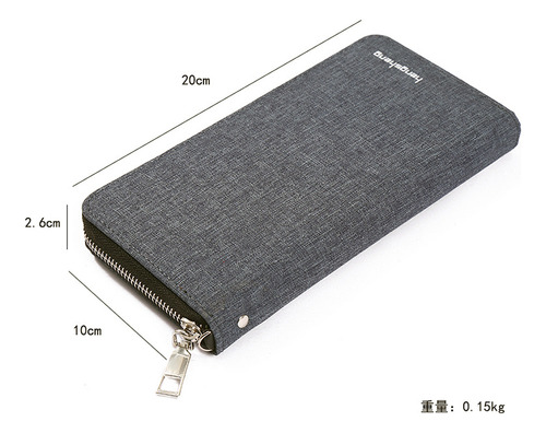 Cartera Antirrobo Con Cremallera De Lona Con Cadena Larga Pa