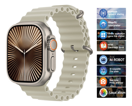 Hk10 Ultra 3 Max Smart Watch Pantalla Amoled 2gb Robot Ai Album Y Musica Local Reloj Inteligente Compatible Con Android Y iPhone