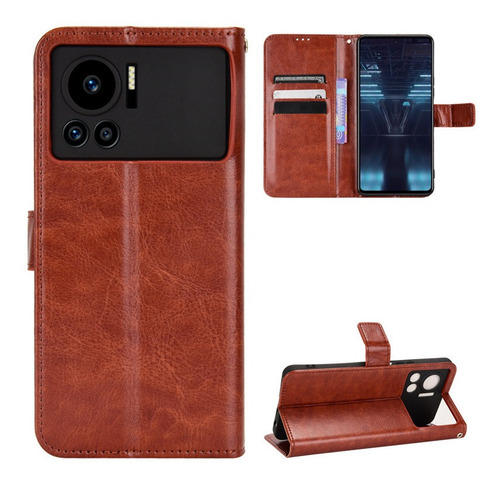 Funda De Piel Con Tapa Anticaída Para Infinix Note12 Vip Bus