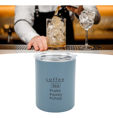 Pajita Para Taza De Café, 12 Oz, 320 Ml, De Acero Inoxidable