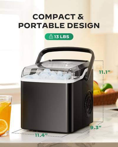 Máquina De Fazer Gelo De Bancada Silonn 26 Libras/24 Horas 9