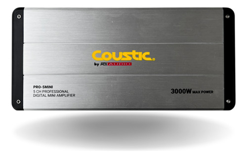 Amplificador De 5 Canales Clase D Pro-5mini Coustic Gris Con Negro