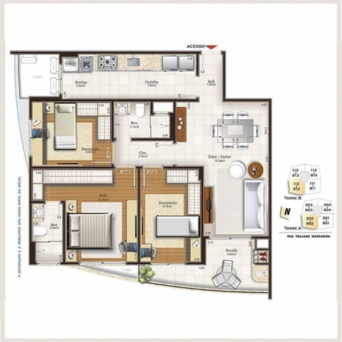 Imagem 13 de 15 de Residencial Back Green Towers-duplex 3 Dorm/suite -trindade - 1659
