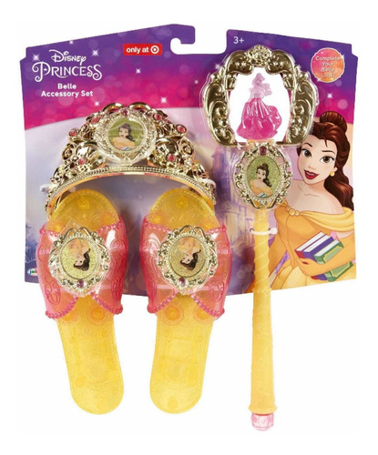 Disney Princesa Bella Set De Accesorios Tiara Zapatos Varita