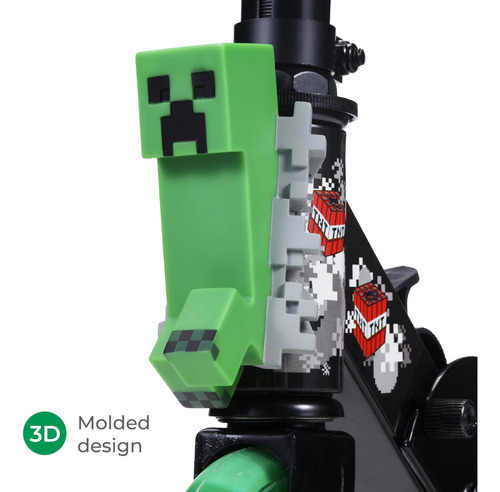 Patinete Minecraft De 2 Ruedas Con Ruedas Iluminadas, Plegab