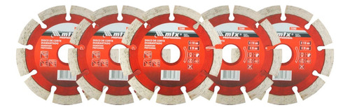 Kit 5 Discos Diamante Segmentos Turbo 11522,2 Mm Mtx 731729
