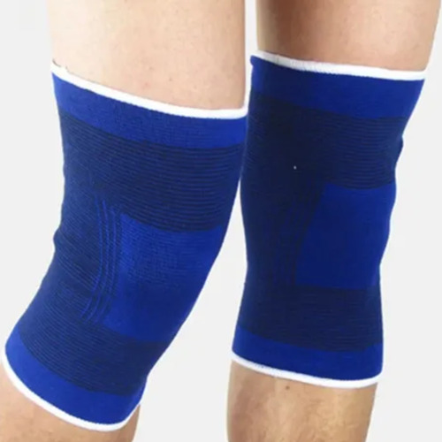 Par De Rodilleras Deportiva Ortopédica Rotula Compresión Gym Azul M