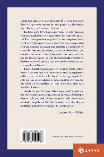 Como Terminam As Análises: Paradoxos Do Passe, De Jacques-alain Miller., Vol. 1. Editora Zahar, Capa Mole, Edição 1 Em Português, 2023