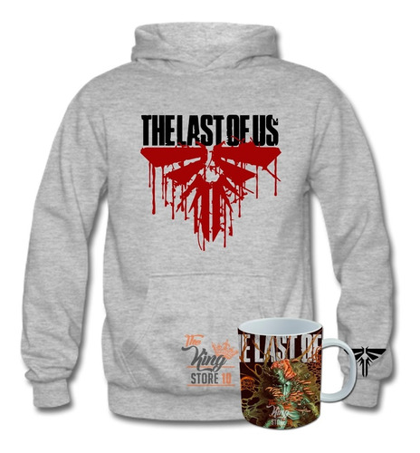 Poleron Con Canguro + Taza, Series, The Last Of Us, Logo Sangriento, Gamer, Virus, Cordyceps / The King Store 10