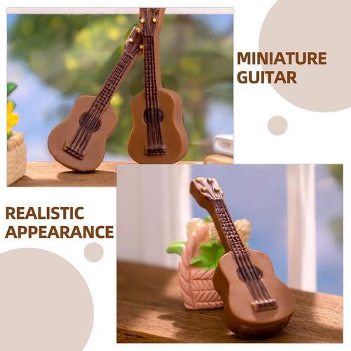 Luxshiny 20 Piezas De Guitarra Miniatura Modelo 8 Piezas Min