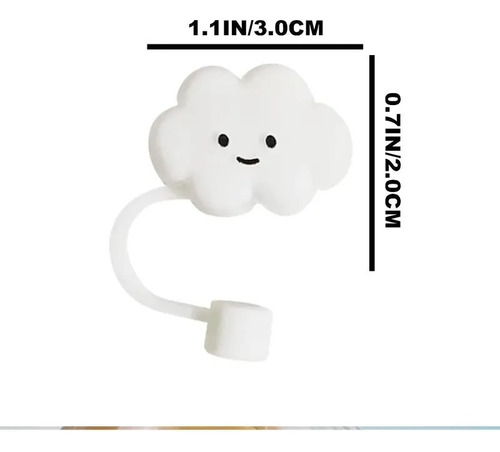 . 12pzs Tapones Con Popote De Silicona Reutilizables For