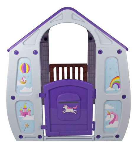 Casinha De Brinquedo Infantil Unicórnio Bel Cor Colorida