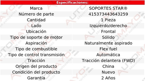 1-repuesto Soporte Motor Izq/der Del Impala 6 Cil 3.5l 06
