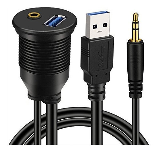 Cable Para Coche Usb 3.0 Y Jack 3.5mm, 3ft