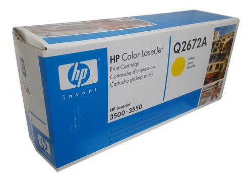 Cartucho De Toner Laserjet Original Hp Q2672a Amarillo.