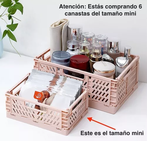 6 Piezas Mini Cajas de Almacenamiento Plegable, Cestas de