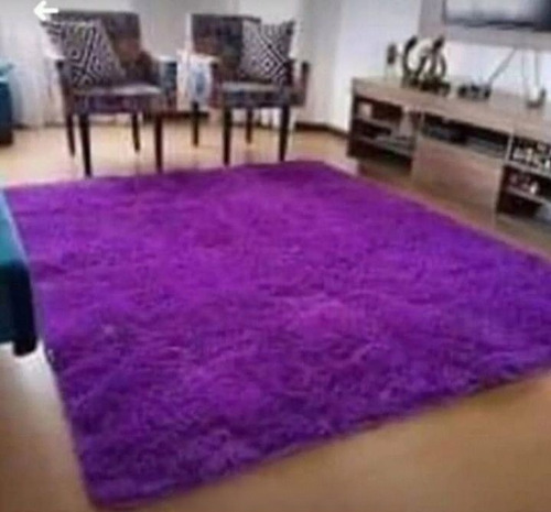 Alfombra Peluda Unicolor Para Tu Hogar Y  Living 200x240cm