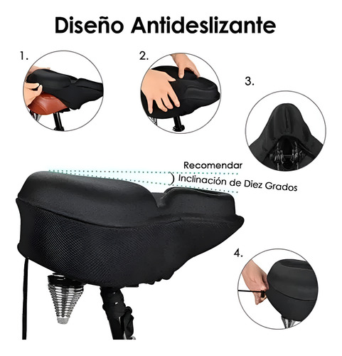 Cubre Asientos Sillín Bicicleta De Silicona Cojín Gel Color