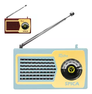 Radio Portatil Retro Vintage Spica Sp580 Am/fm Pila Colores