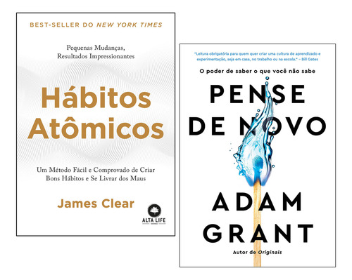 Livro Hábitos Atômicos James Clear+ Pense De Novo