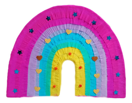 Piñata Arcoíris Colores Chica Decoración De Fiesta Adornos Fucsia Arcoíris Arcoiris, Colores Chica