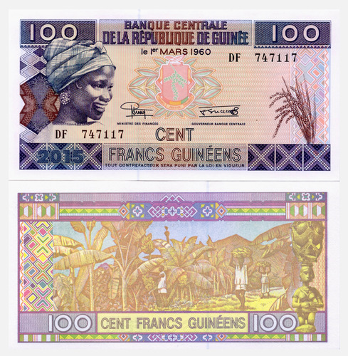 Guinea - 100 Francos - Año 2015