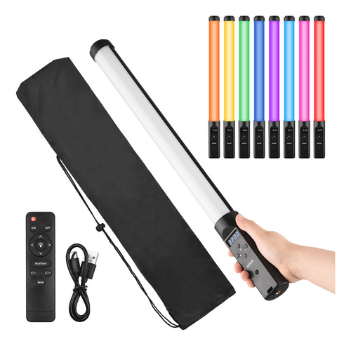 Tubo De Video Led Rgb Portátil Para Fotografía De Vlogs