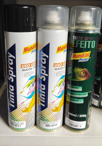 Kit Tinta Spray Efeito Camaleão Cores 400ml + Fundo + Verniz