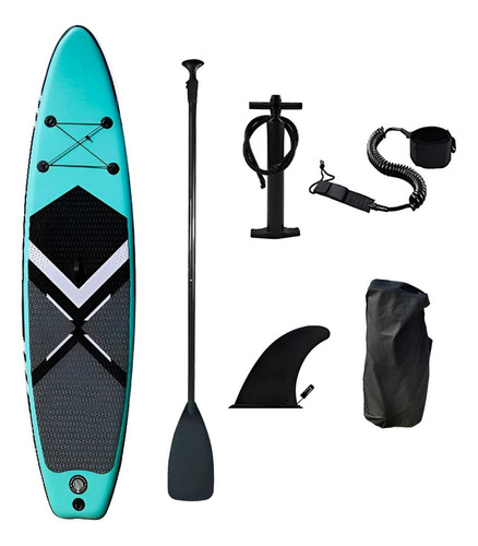 Stand Up Paddle Para Adultos Sup Vibrant 10,5 Pies Inflable Color Turquesa/negro