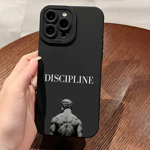 Funda De Teléfono Delgada Para iPhone 14 Pro Max Discipline Art Aesthetic De Silicona A Prueba De Golpes Para iPhone 16 Pro Max
