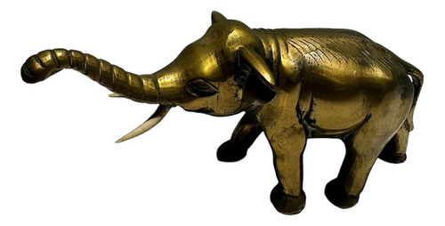 Antigua Figura De Elefante Oriental Bronce Original