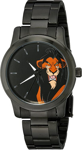 Disney W002139 Lion King Reloj Analógico De Cuarzo Negro