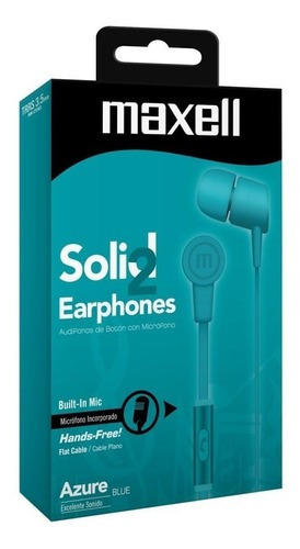 Audífonos Maxell Solid2  In Ear Con Micrófono - Manos Libres