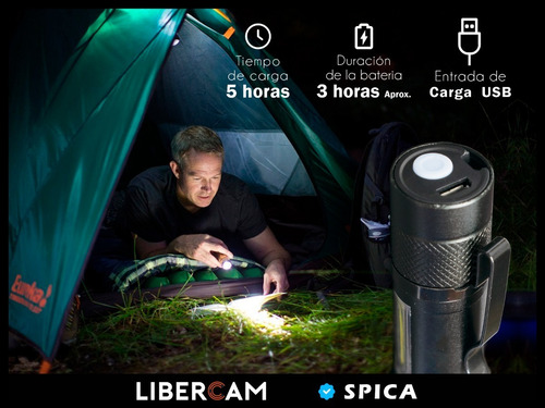Imagen 5 de 10 de Linterna Táctica 1500 Lúm 18650led Cree Xml