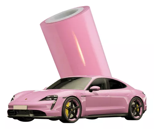 Vinilo autoadhesivo para coche, color rosa claro brillante de 5 pies x 55  pies