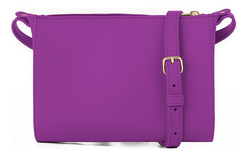 Bolsa Transversal Feminina Be Forever Glossy Roxa - 19x16 Cm