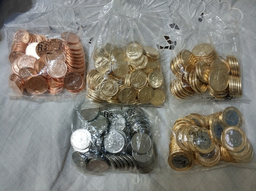 Conjunto De 5 Moedas 2018 Flor De Cunho