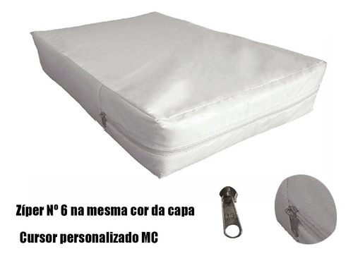 Imagem 5 de 9 de Capa Impermeável Para Colchão Branca - Casal King