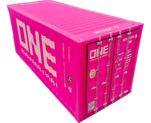 Shipping Container A Escala Para Escritorio One Rosa 1:36