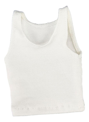 Prenda De Chaleco Femenina 1/6, Ropa En Miniatura Blanco