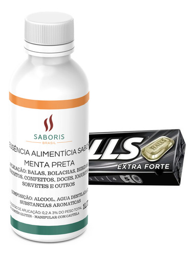 Essência Alimentícia De Menta Preta 1 Litro Sabor Refrescant