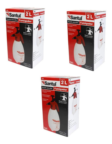 Fumigador Manual 2 Litros Santul 8806 Boquilla Laton 3 Pza 