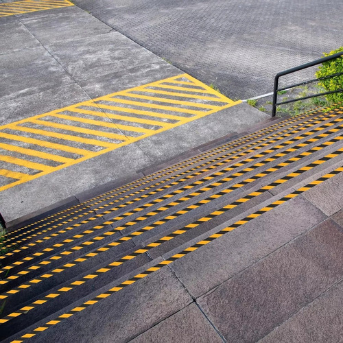 2 Cintas Antiderrapante Escaleras De 5 Cm X 20 M, Negro Y Am