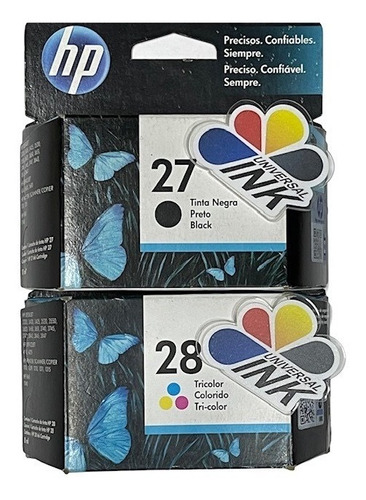 Cartuchos Hp 27 Negro Y 28 Color Originales