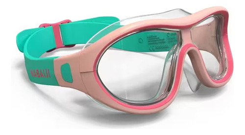 Máscara Acuática Nabaiji Cristales Claros Rosa Verde Niños Rosa/verde