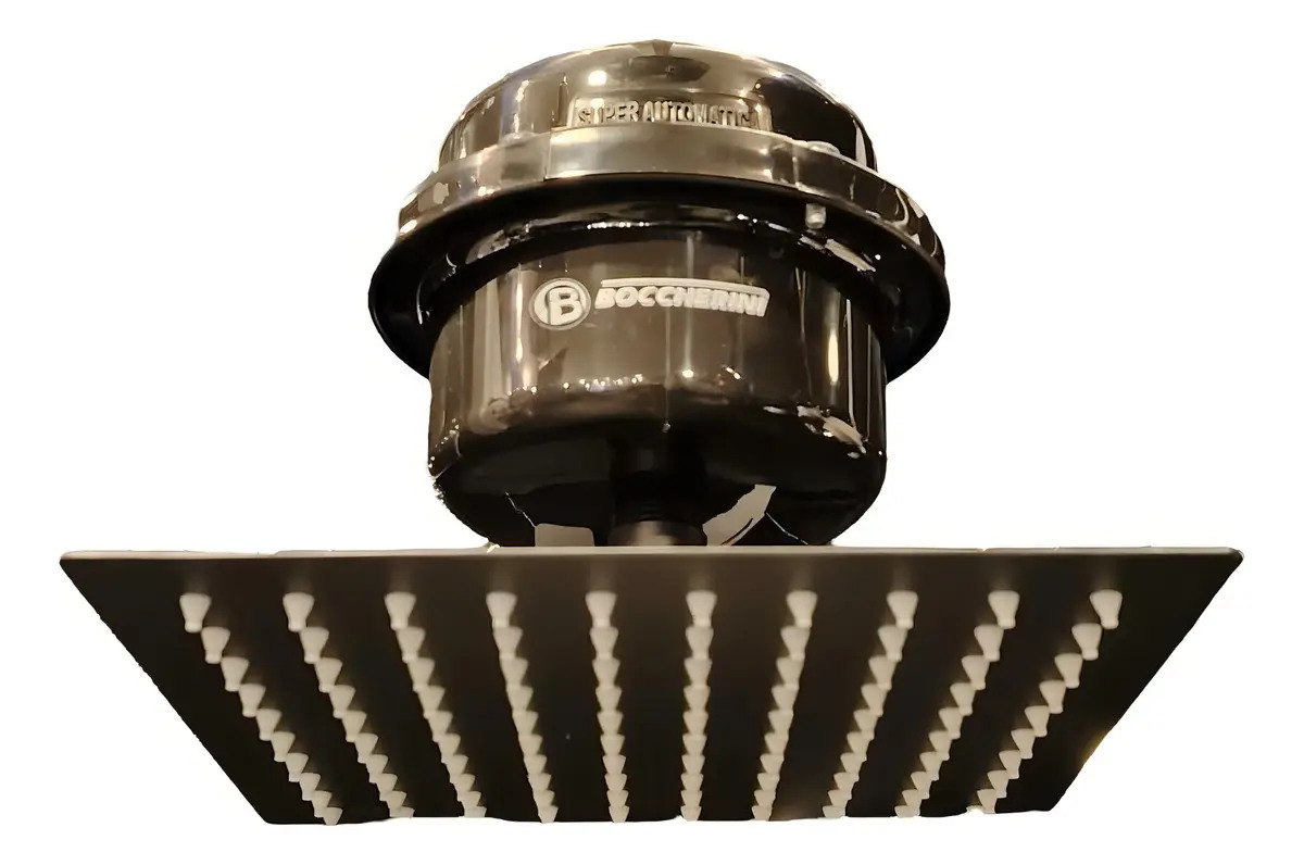 Ducha Eléctrica Boccherini SuperAutomatica Negra 4.32 kW Regadera Lluvia 20cm