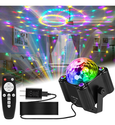 Buclhoz Luces De Fiesta Dj Disco Ball Light Con Sonido Activ