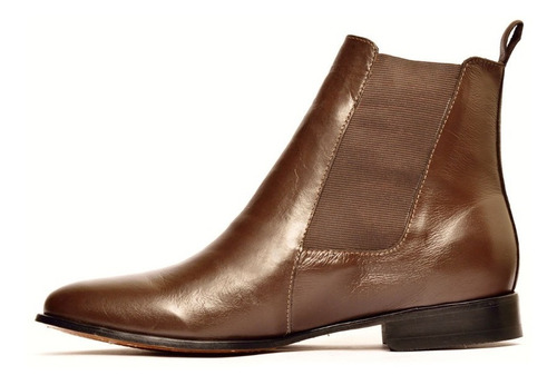 Bota Masculina Chelsea Boot De Couro Neesie Marrom