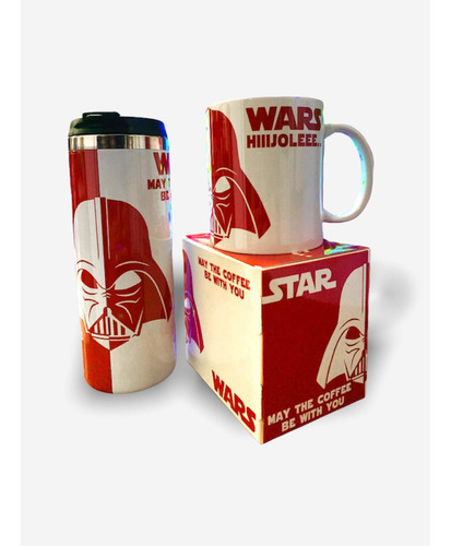 Paquete Taza Con Termo Star Wars Rojo