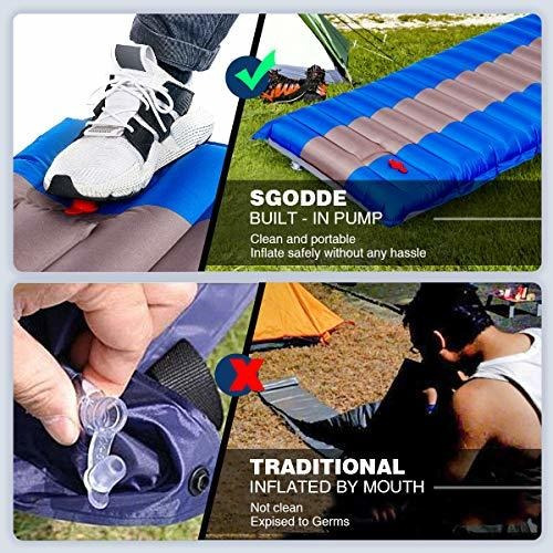 Sgodde Cojin Dormir Para Camping Extra Grueso